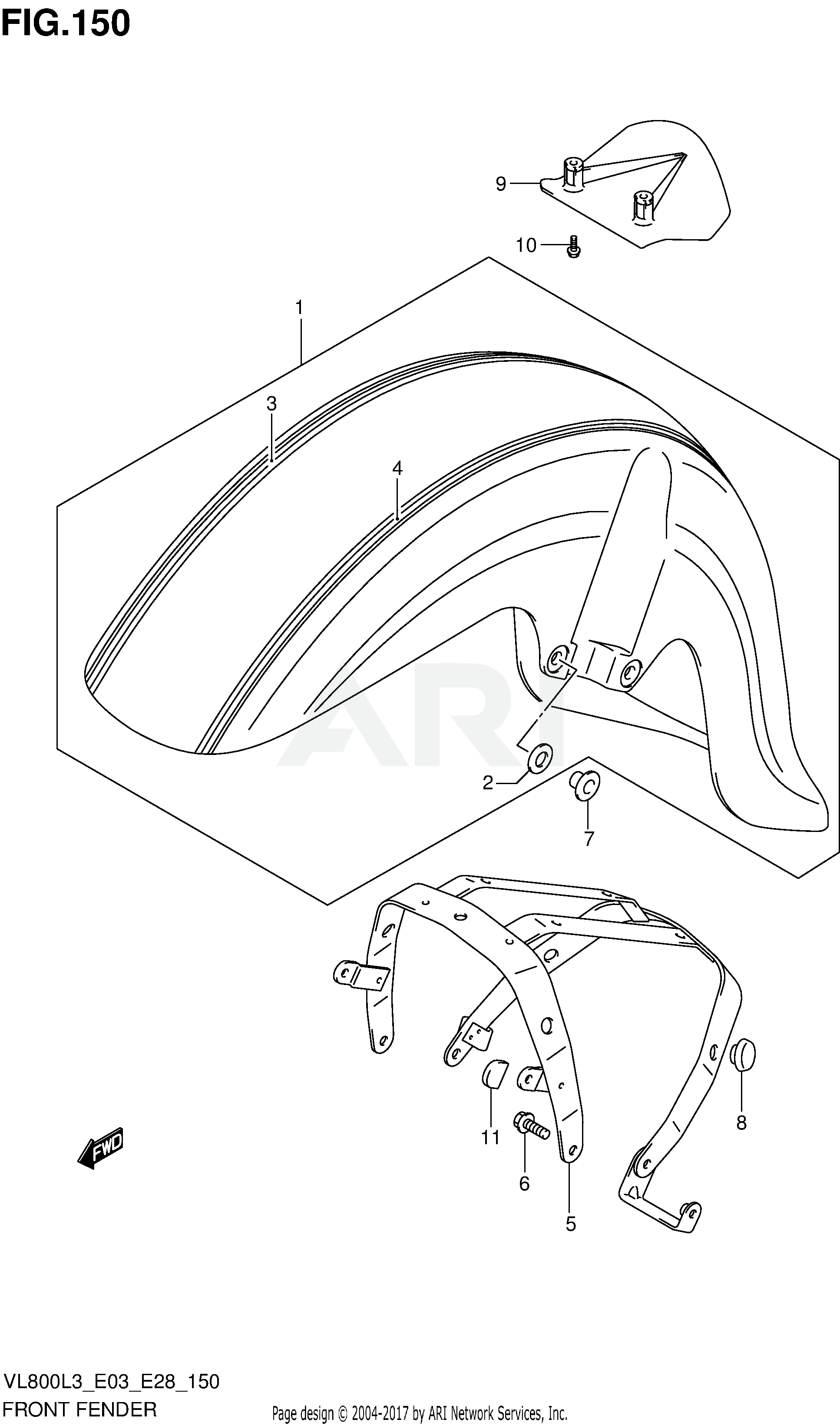 FRONT FENDER (VL800TL3 E33)