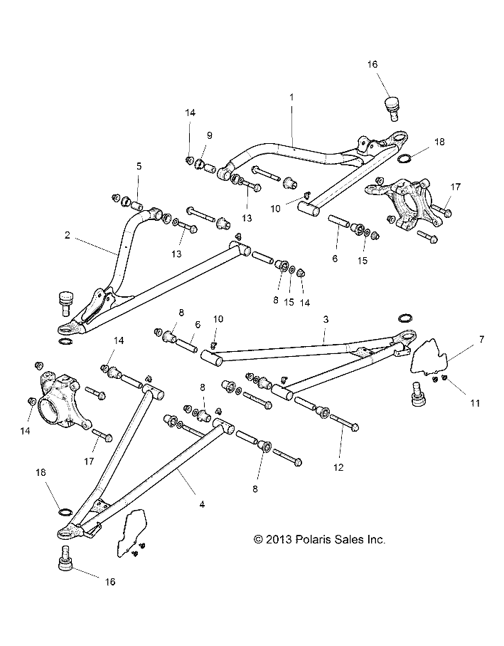 SUSPENSION, FRONT CONTROL ARMS - Z14ST1EFX (49RGRSUSPFRT14RZR1000)