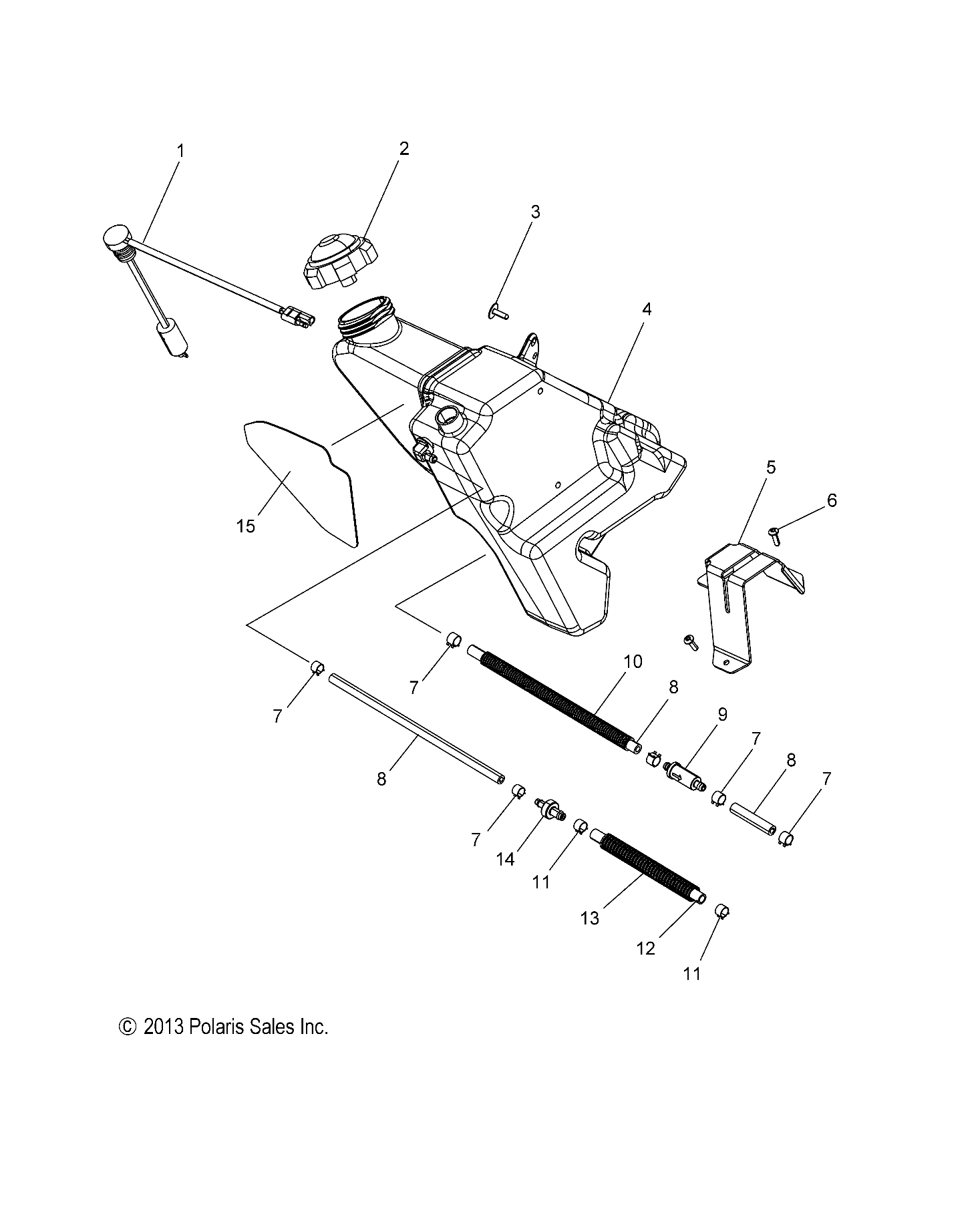 ENGINE, OIL TANK - S15CJ5BSL/BEL (49SNOWOILTANK14550)