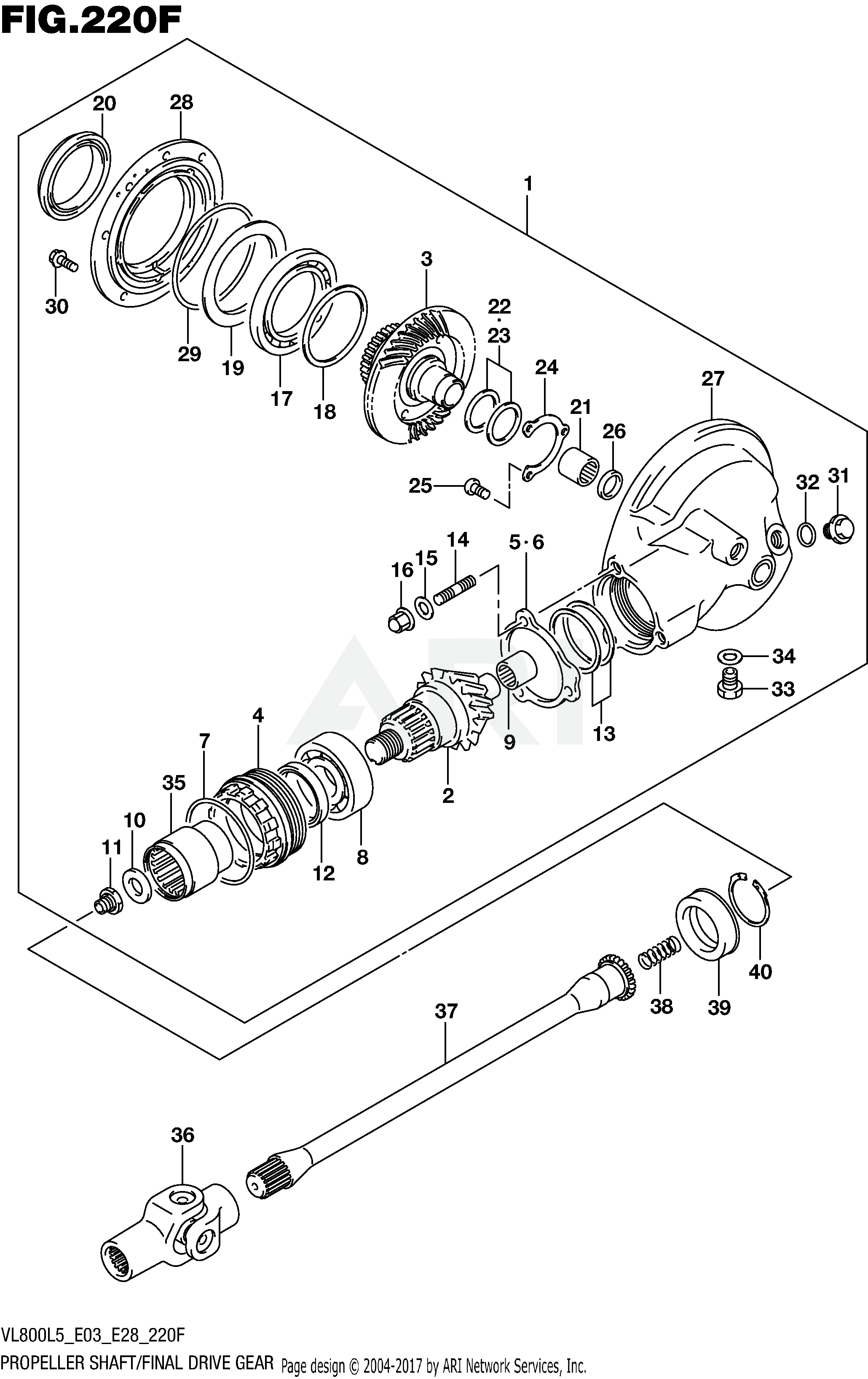 PROPELLER SHAFT/FINAL DRIVE GEAR (VL800BL5 E28)