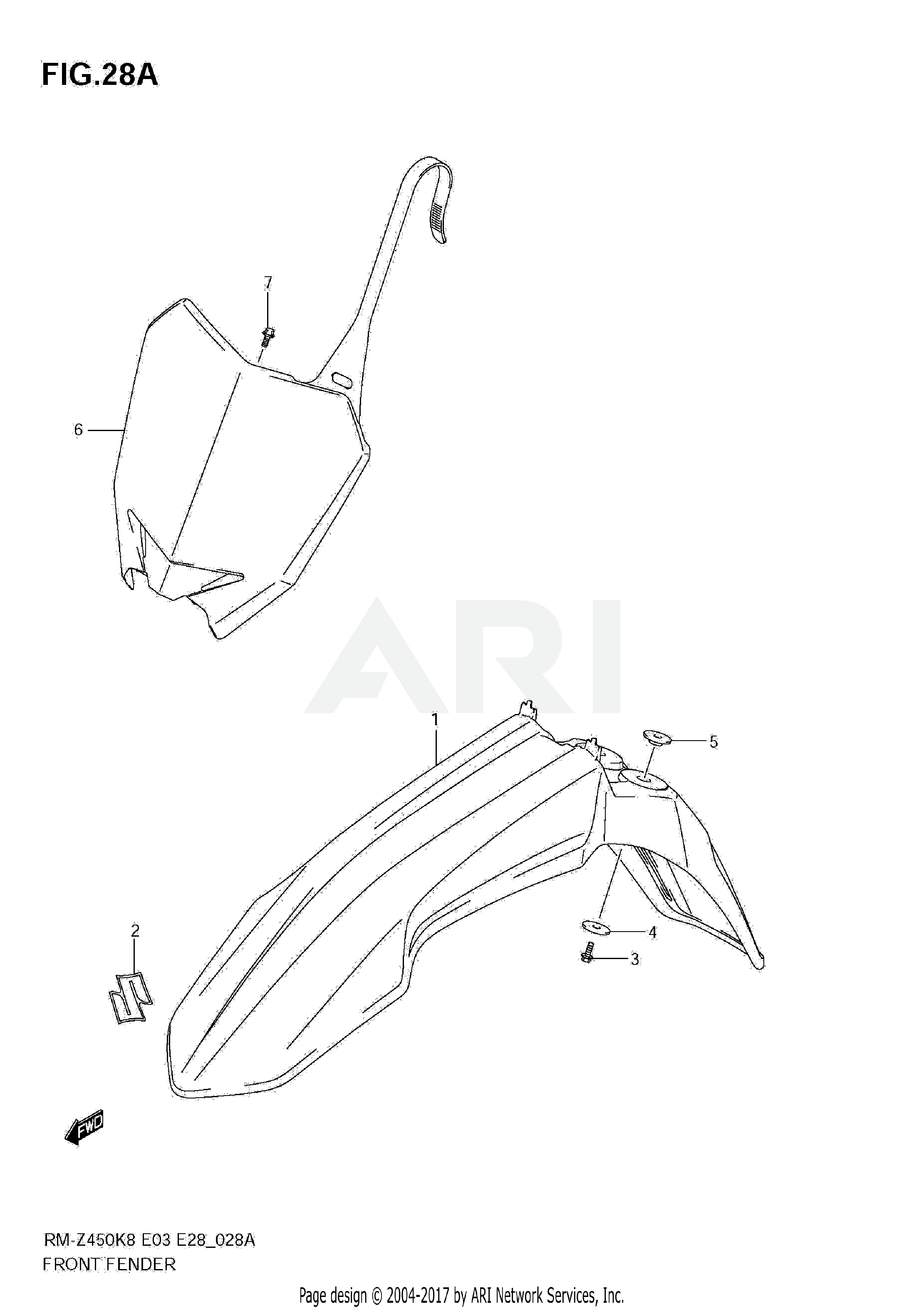 FRONT FENDER (RM-Z450 L1)