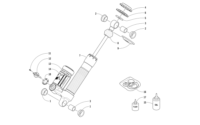 REAR SUSPENSION REAR ARM SHOCK ABSORBER