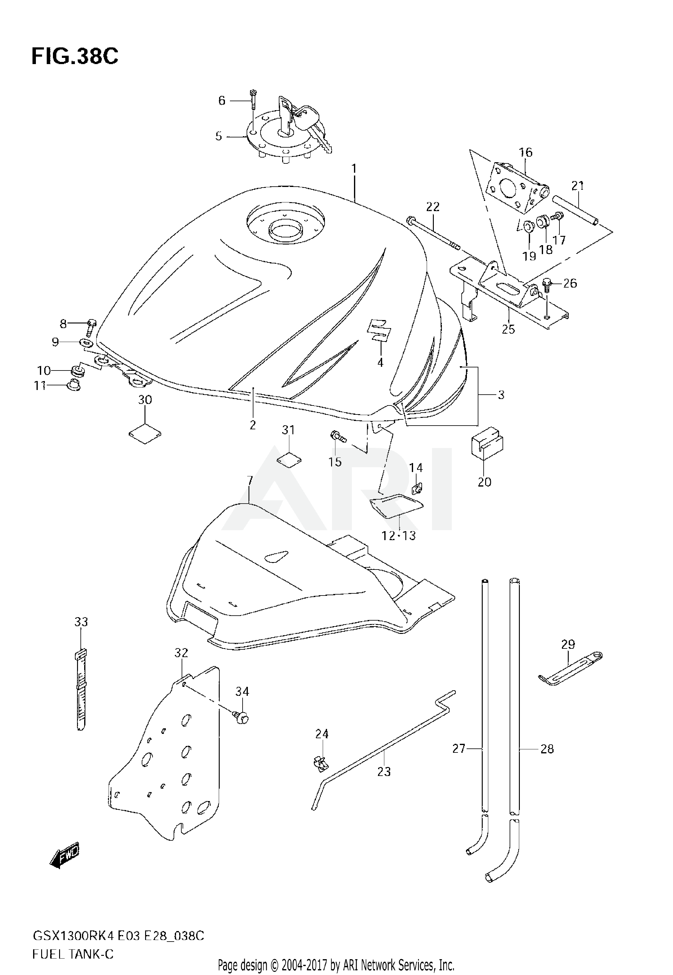 FUEL TANK (GSX1300RZK6)