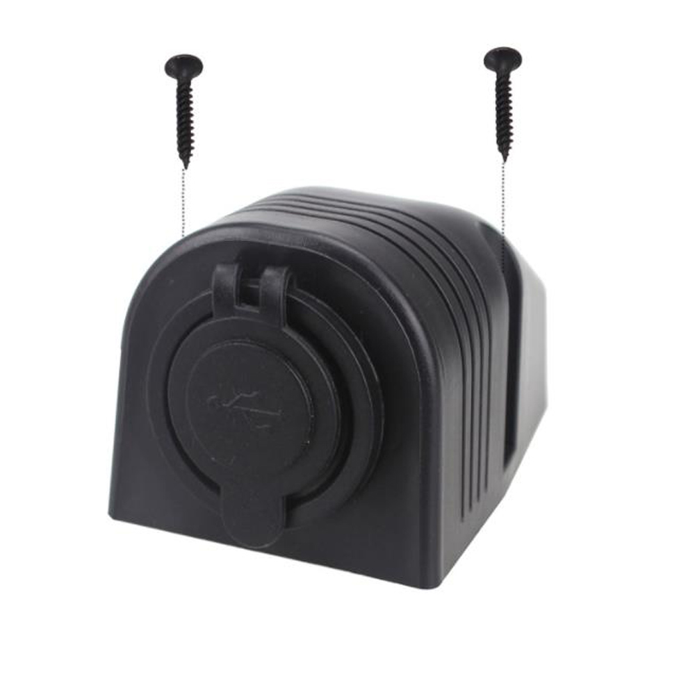 Разъем USB Skipper 5В 3.1А для крепления на приборную панель, чёрный sk-ds2323