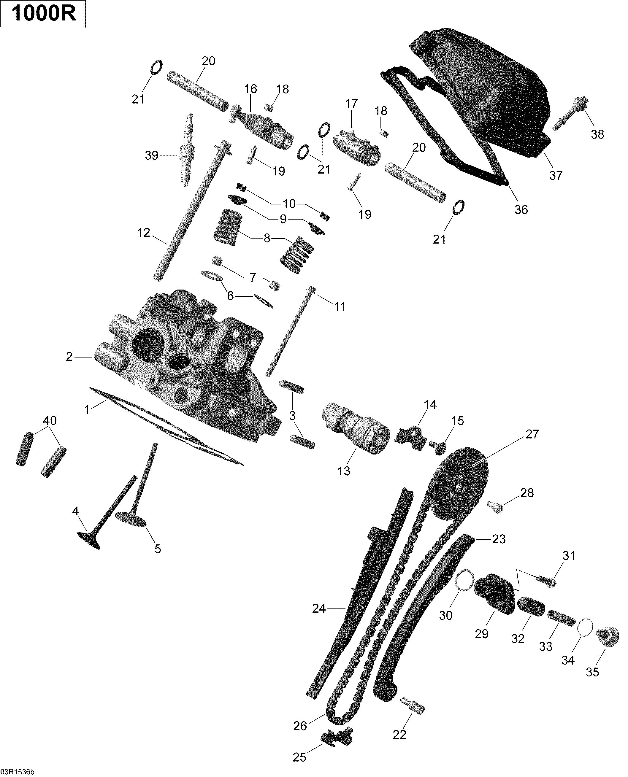 Cylinder Head, Rear Turbo _03R1536b