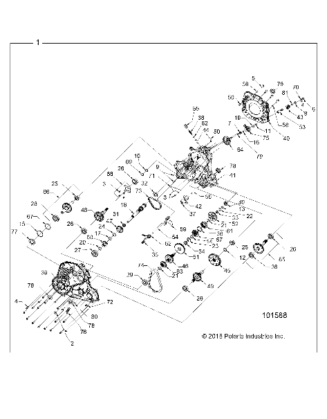 DRIVE TRAIN, MAIN GEARCASE - A19SVA85BG (101588)