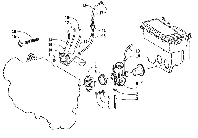 CARBURETOR AND FUEL PUMP ASSEMBLY