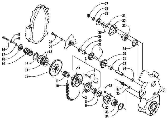 DRIVE/REVERSE DROPCASE ASSEMBLY