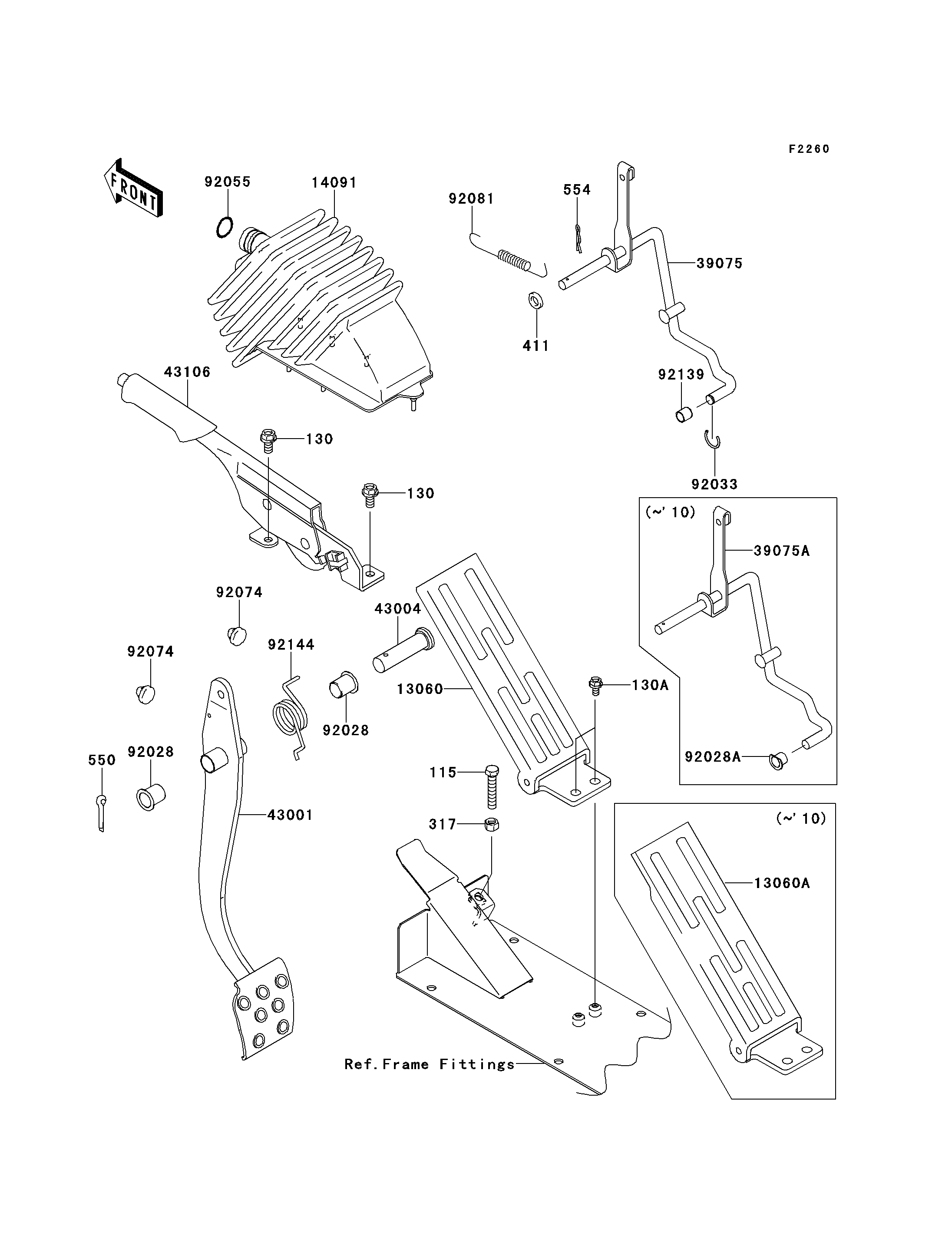 Brake Pedal/Throttle Lever