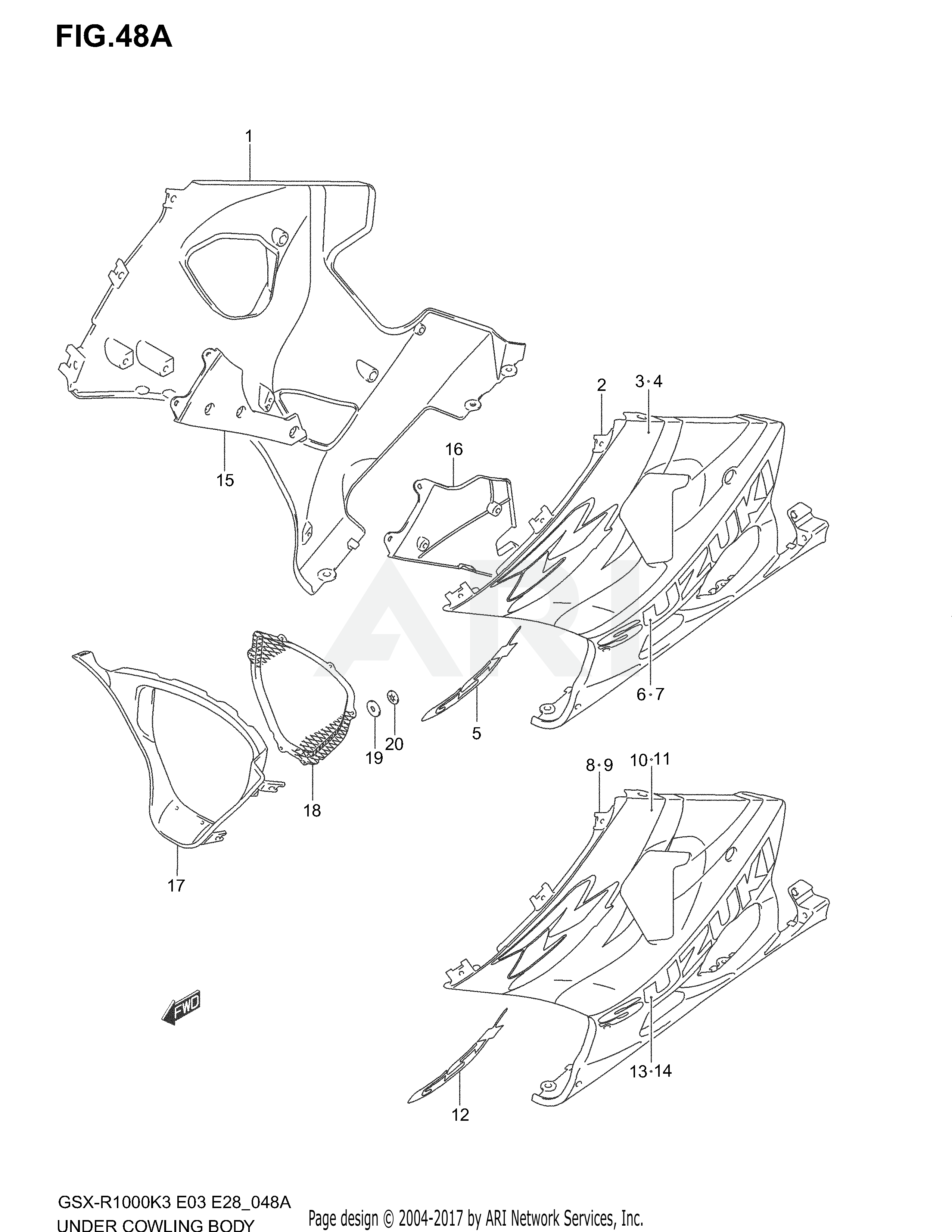 UNDER COWLING (GSX-R1000K4)