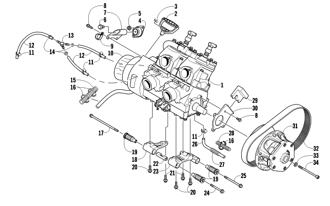 ENGINE AND RELATED PARTS