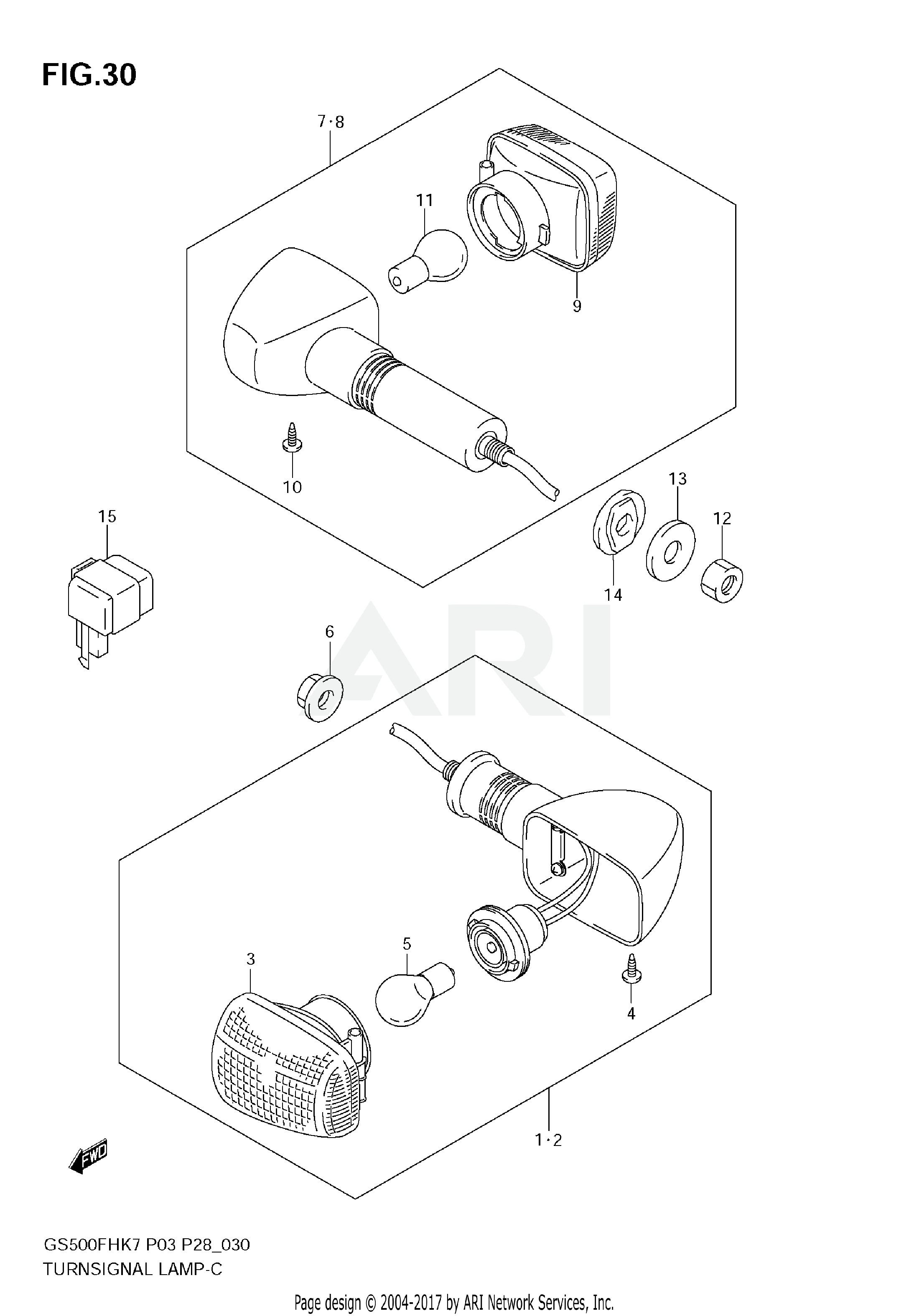 TURNSIGNAL LAMP (GS500H E28, E95)