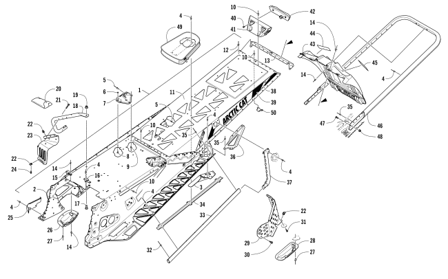 TUNNEL, REAR BUMPER, AND SNOWFLAP ASSEMBLY