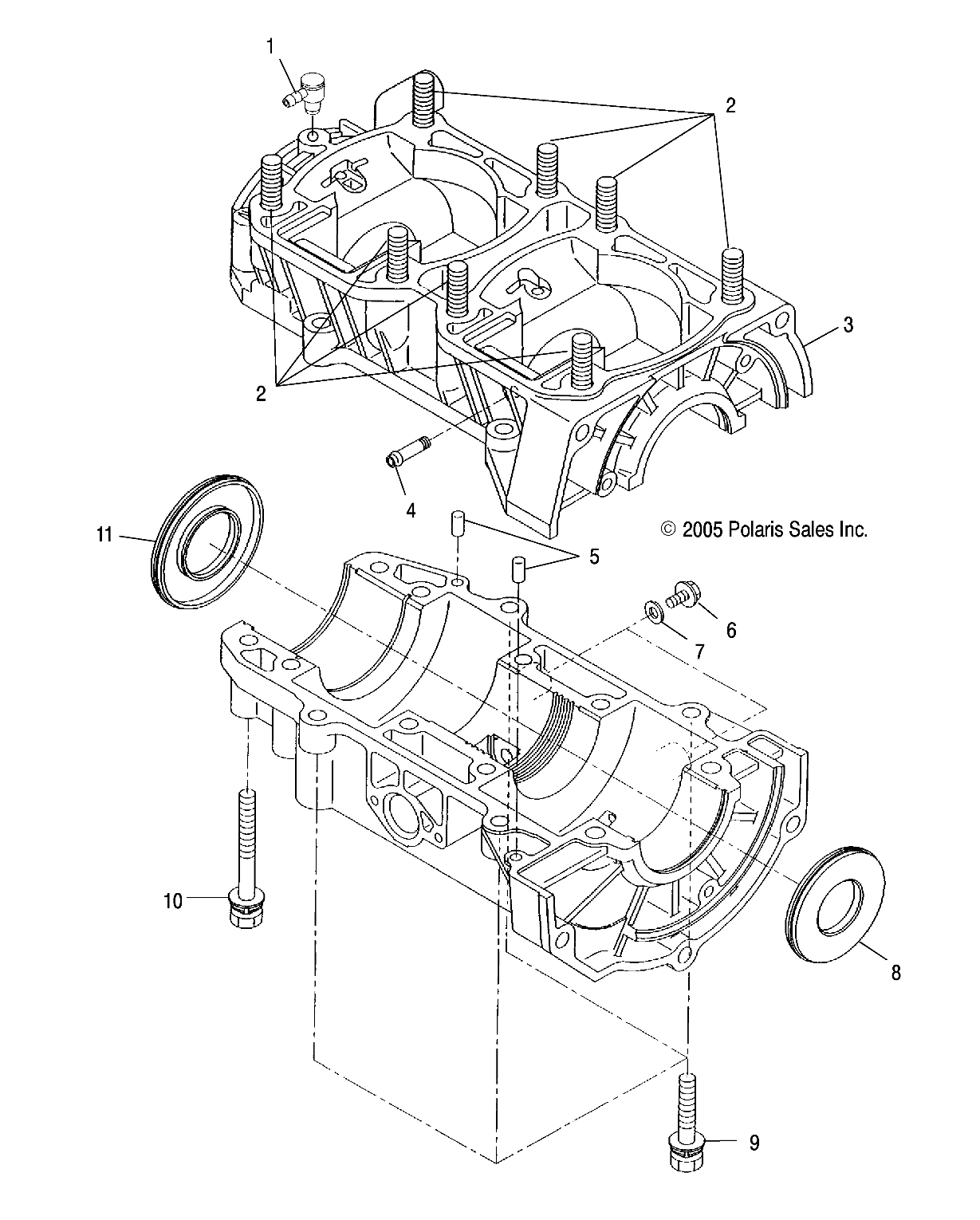 ENGINE, CRANKCASE - S07NJ5BS/BE (4997279727C05)