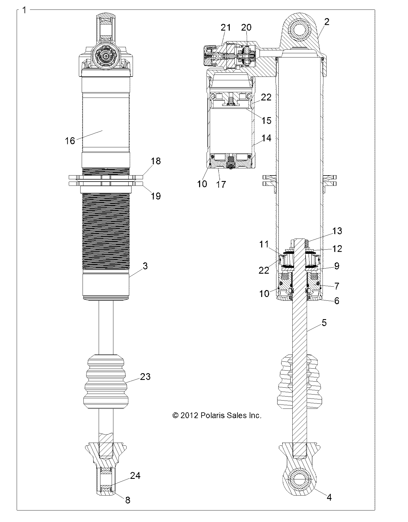 SUSPENSION, FRONT SHOCK - R13XE7EAI (49RGRSHOCKFRT7043928)