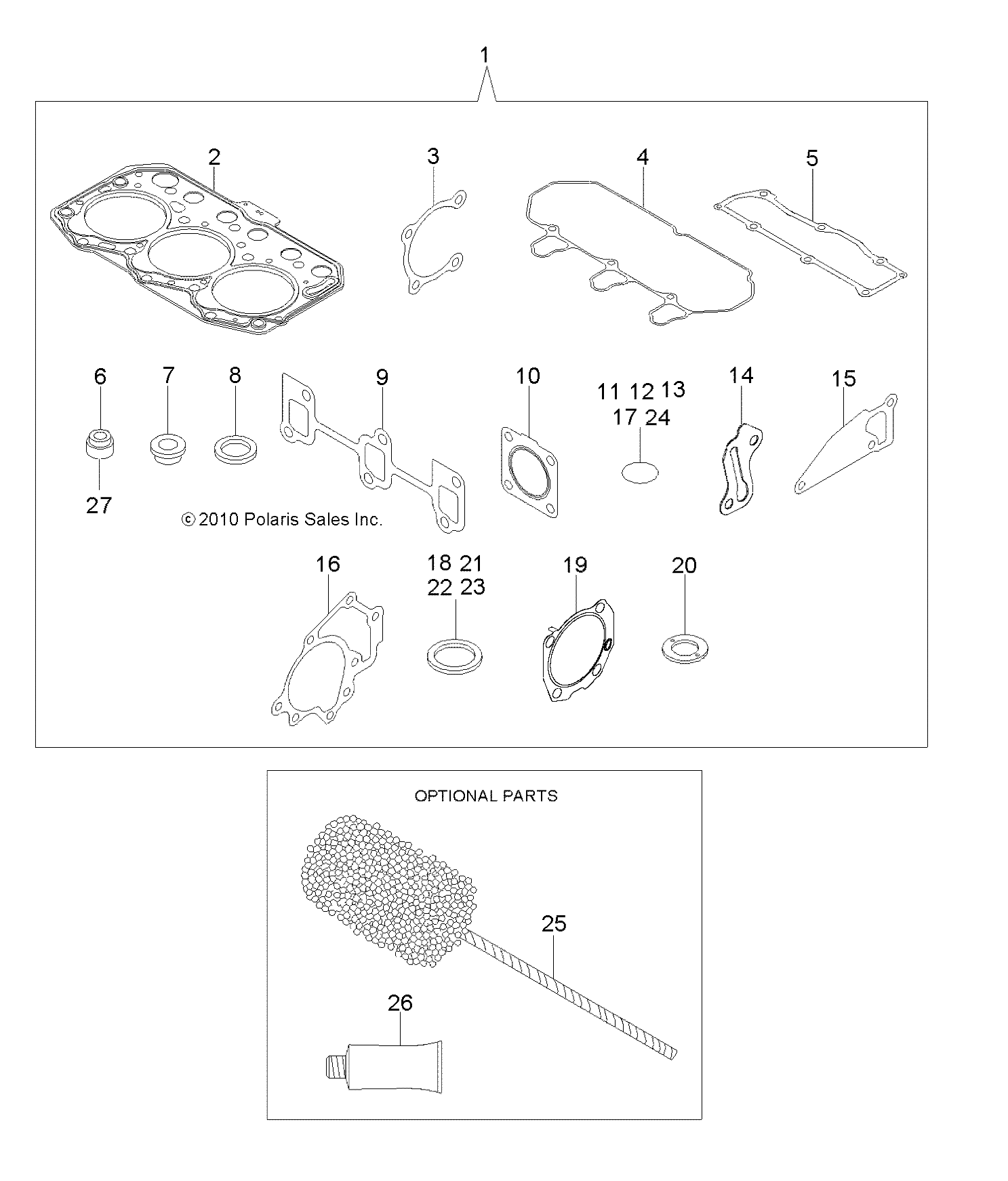 ENGINE, GASKET SET - R14TH90FX (49RGRGASKET11DCREW)