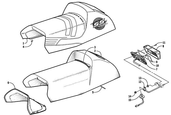 SEAT AND TAILLIGHT ASSEMBLY