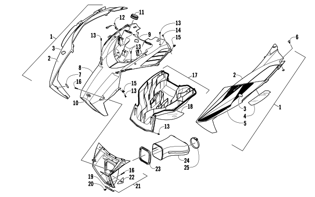 HOOD AND AIR INTAKE ASSEMBLY