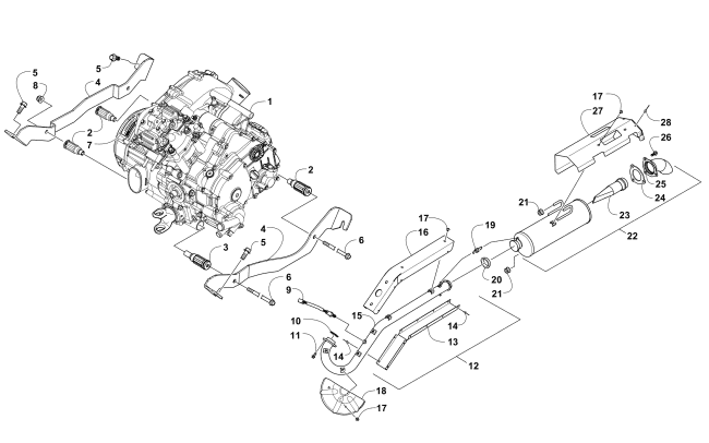 ENGINE AND EXHAUST