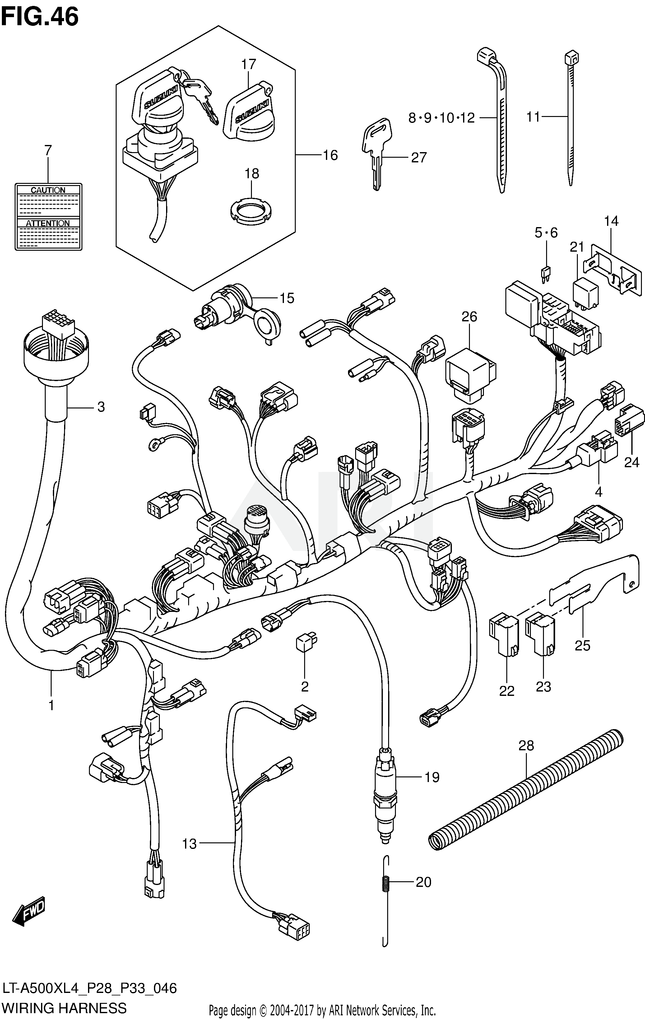 WIRING HARNESS (LT-A500XL4 P28)