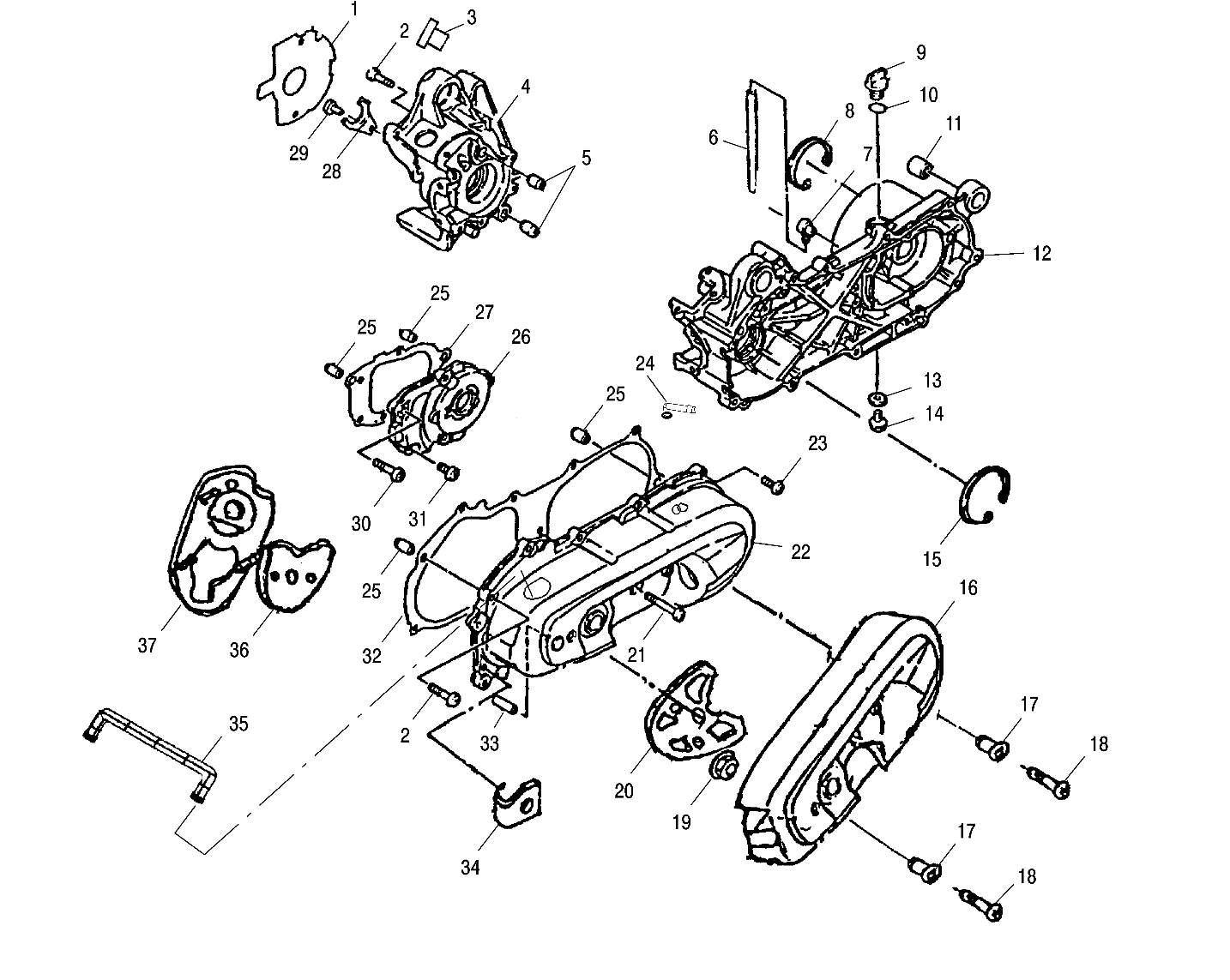 CRANKCASE - A02EA09CA/CB/CC (4970887088A10)