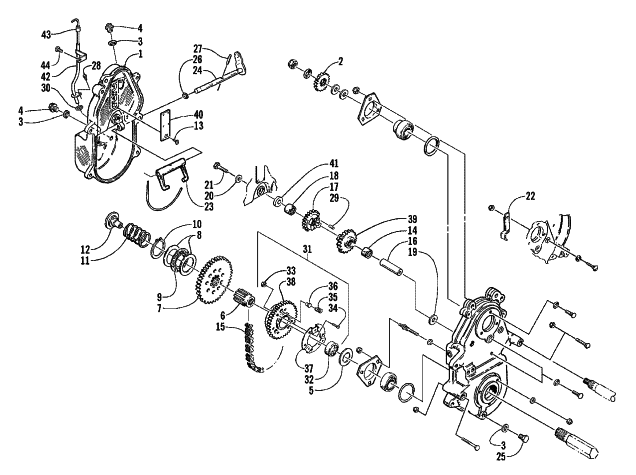 DRIVE/REVERSE DROPCASE ASSEMBLY (OPTIONAL)