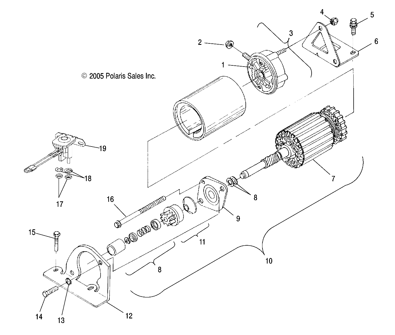 STARTING MOTOR - S06SU4BS (4997559755C14)