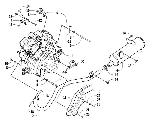 ENGINE AND EXHAUST