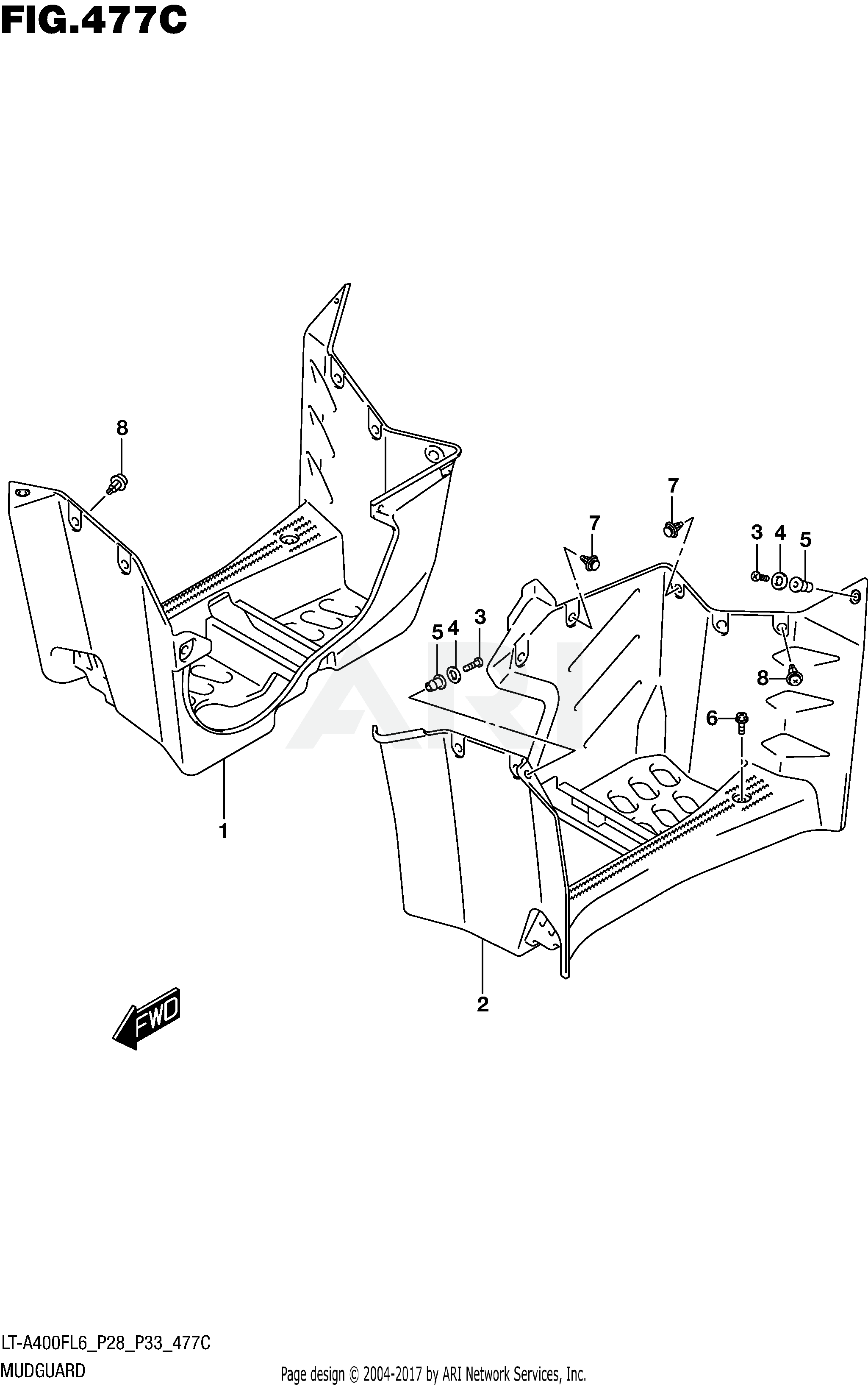 MUDGUARD (LT-A400FZL6 P33)