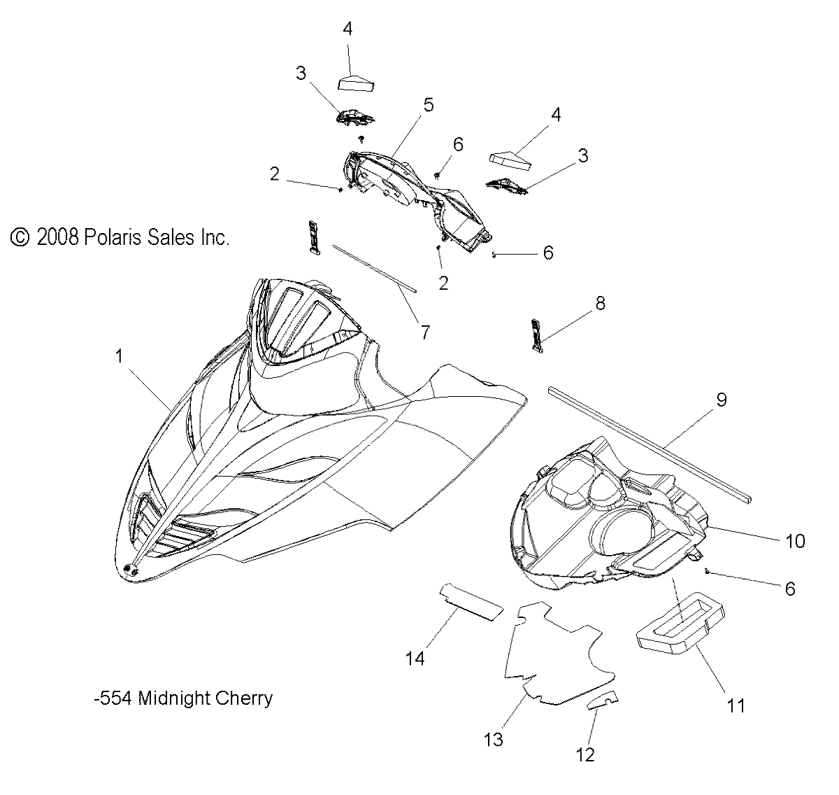 BODY, HOOD ASM. - S09PP7FS/FE (49SNOWHOOD09FSTRG)