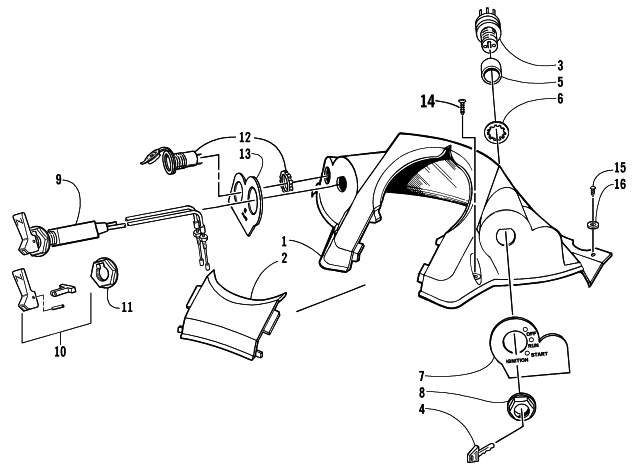 CONSOLE AND SWITCH ASSEMBLY