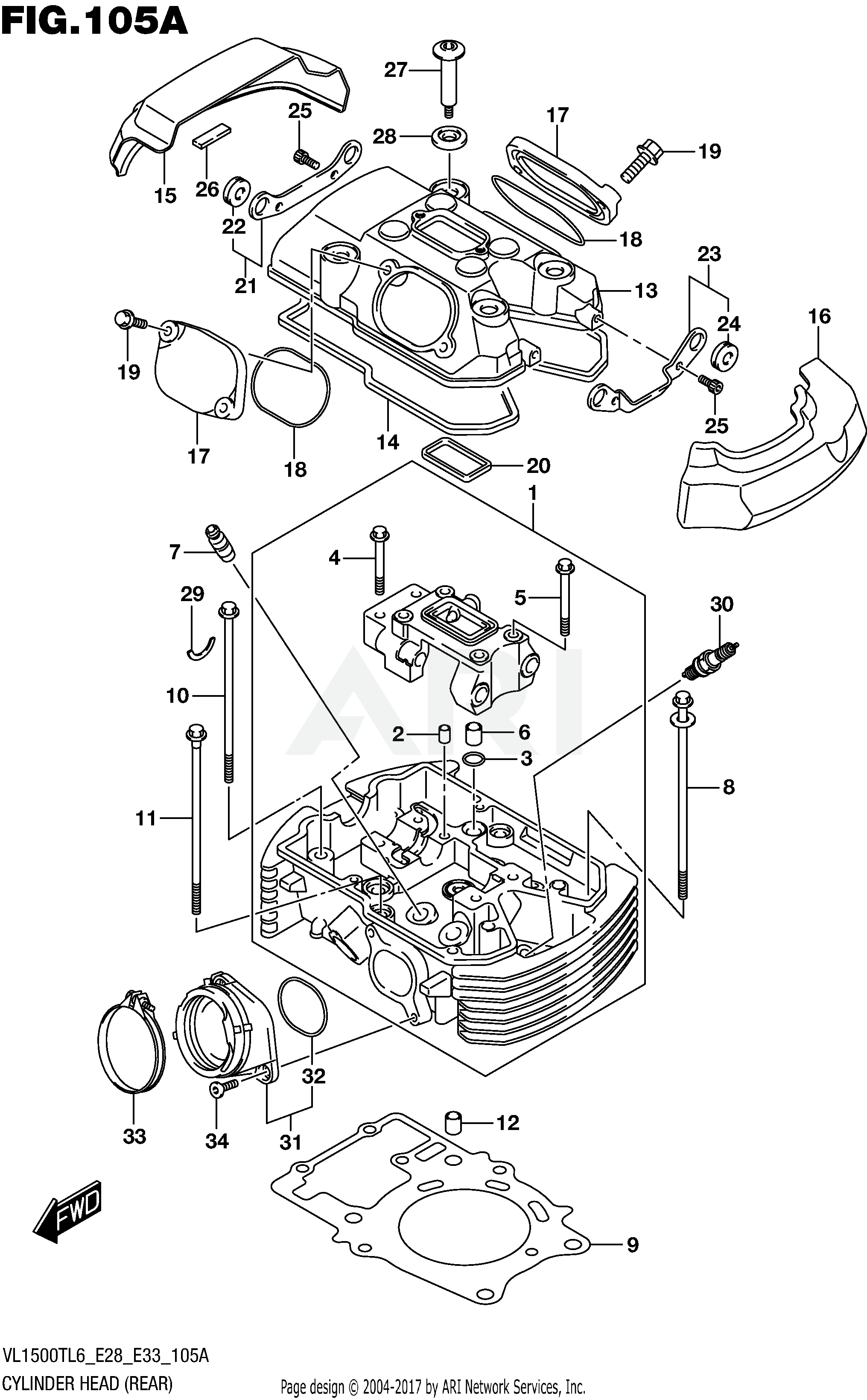 CYLINDER HEAD (REAR)