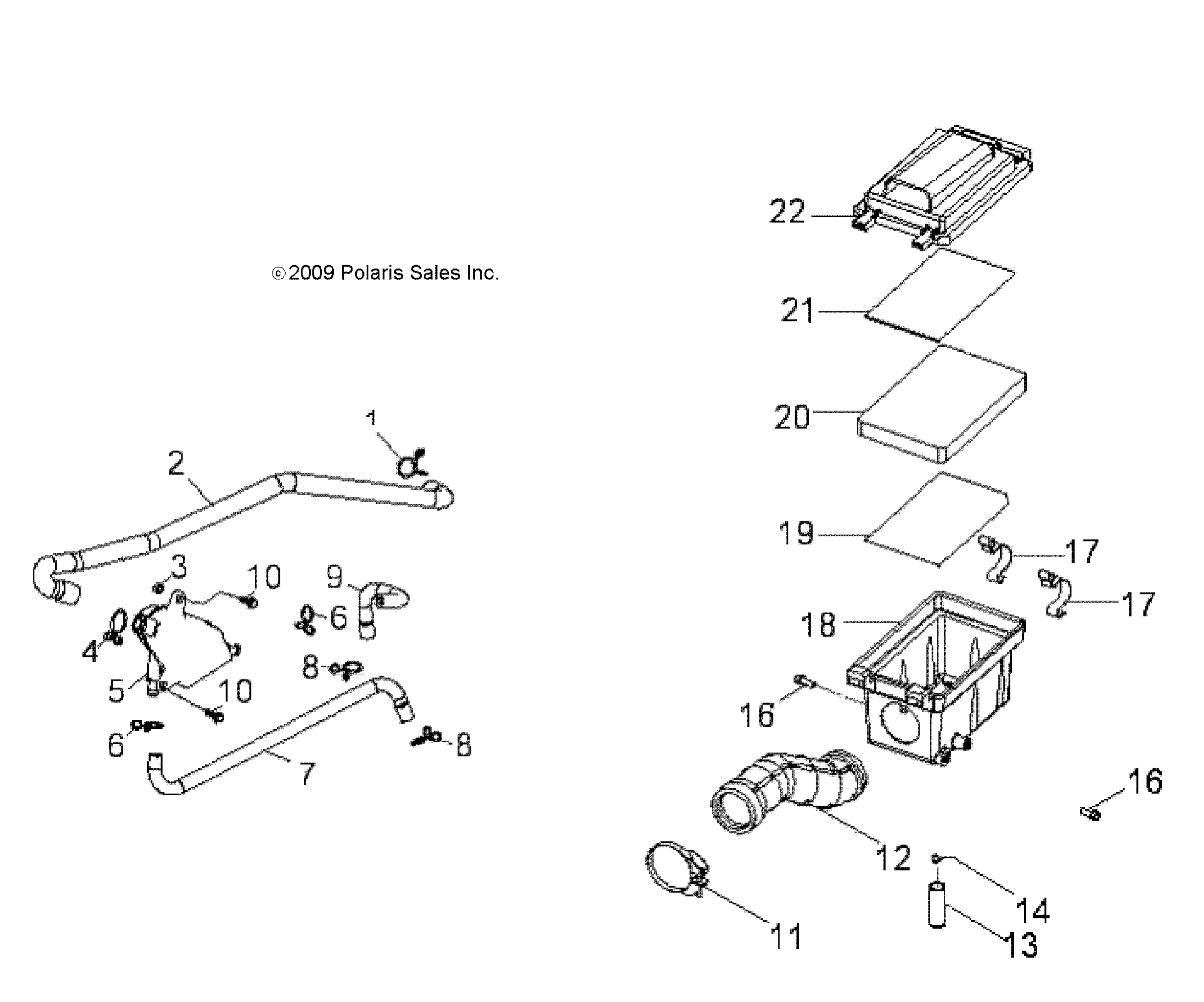 ENGINE, AIR INTAKE SYSTEM - A10KA05AB/AD (49ATVAIRBOX10OUT50)