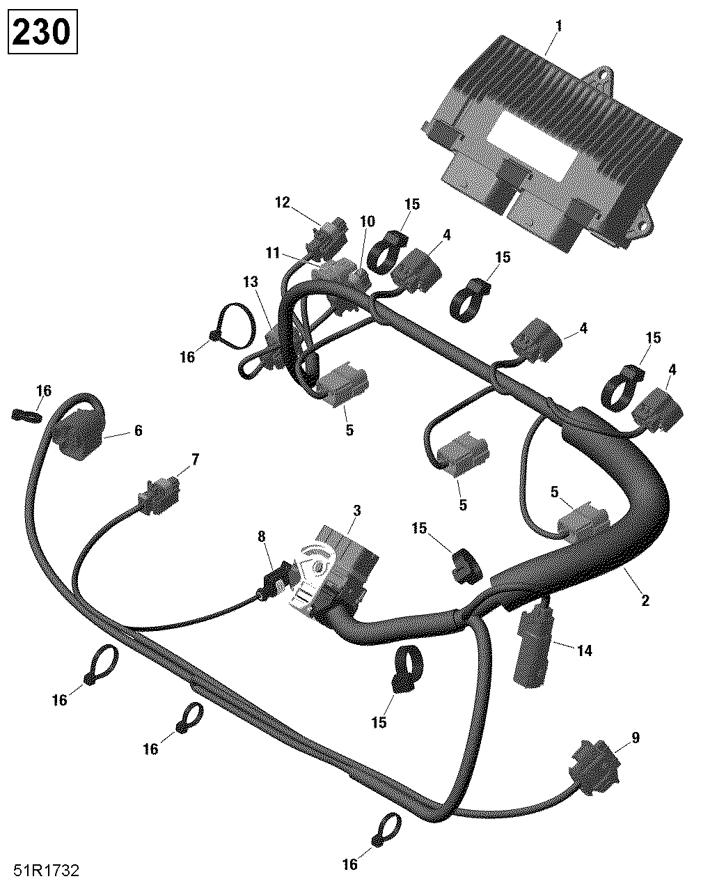 Engine Harness And Electronic Module - 230