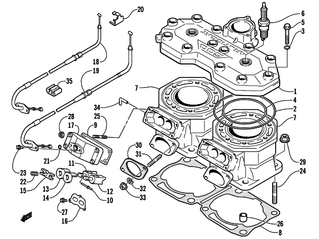 CYLINDER AND HEAD ASSEMBLY