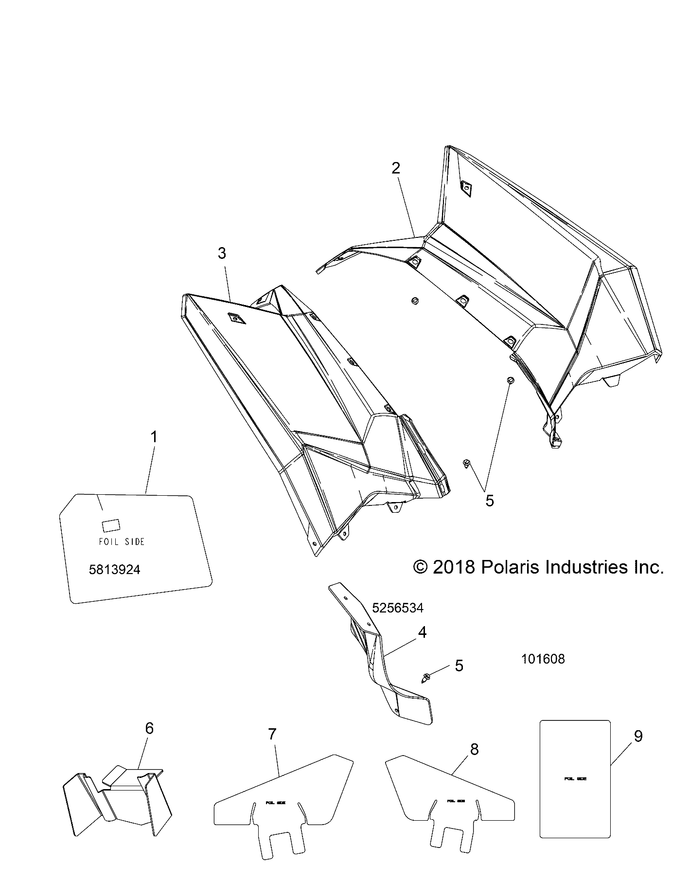 BODY, REAR CAB AND HEAT SHIELDS - A15SVE95FW (101608)