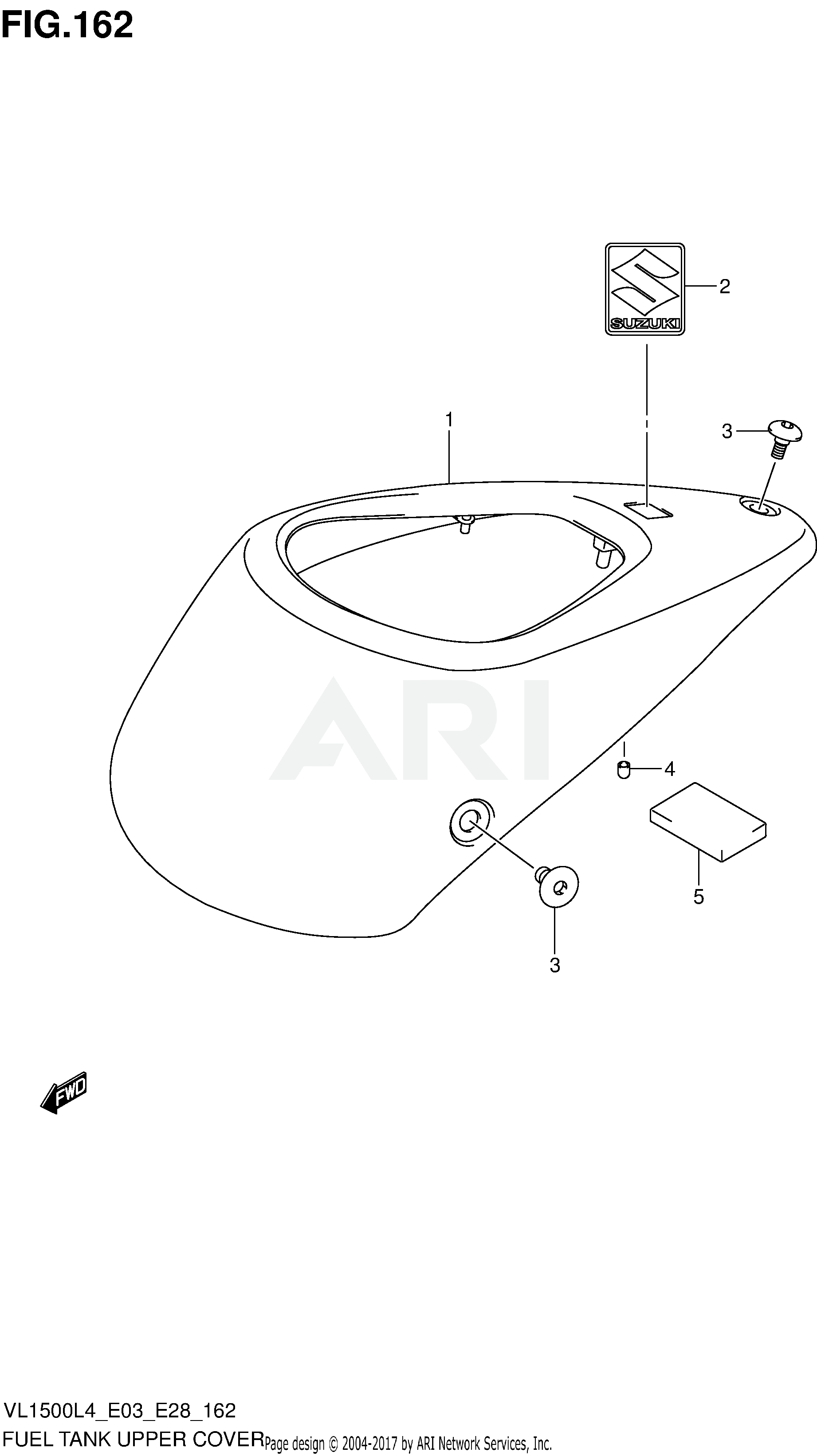 FUEL TANK UPPER COVER (VL1500BL4 E28)