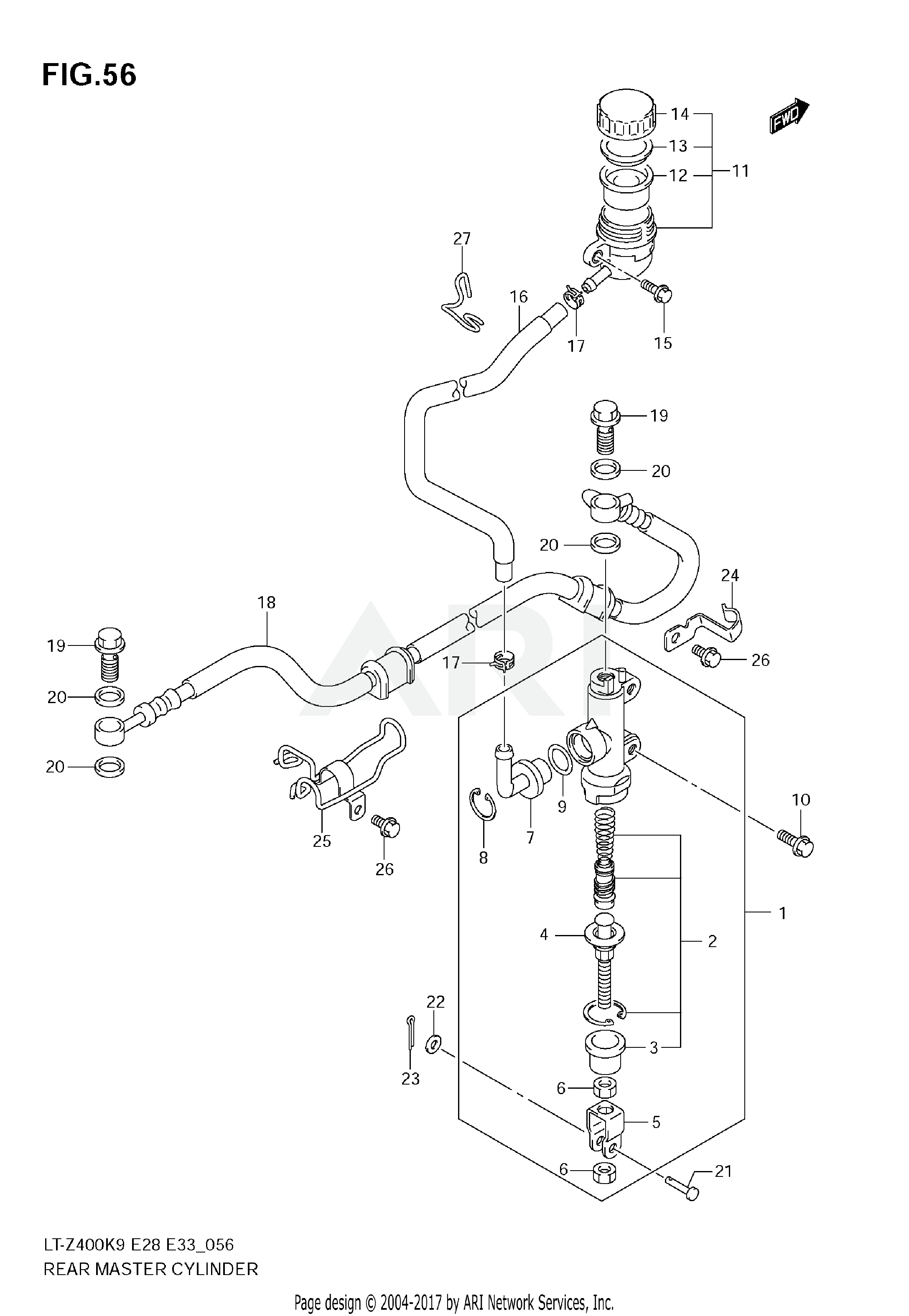 REAR MASTER CYLINDER