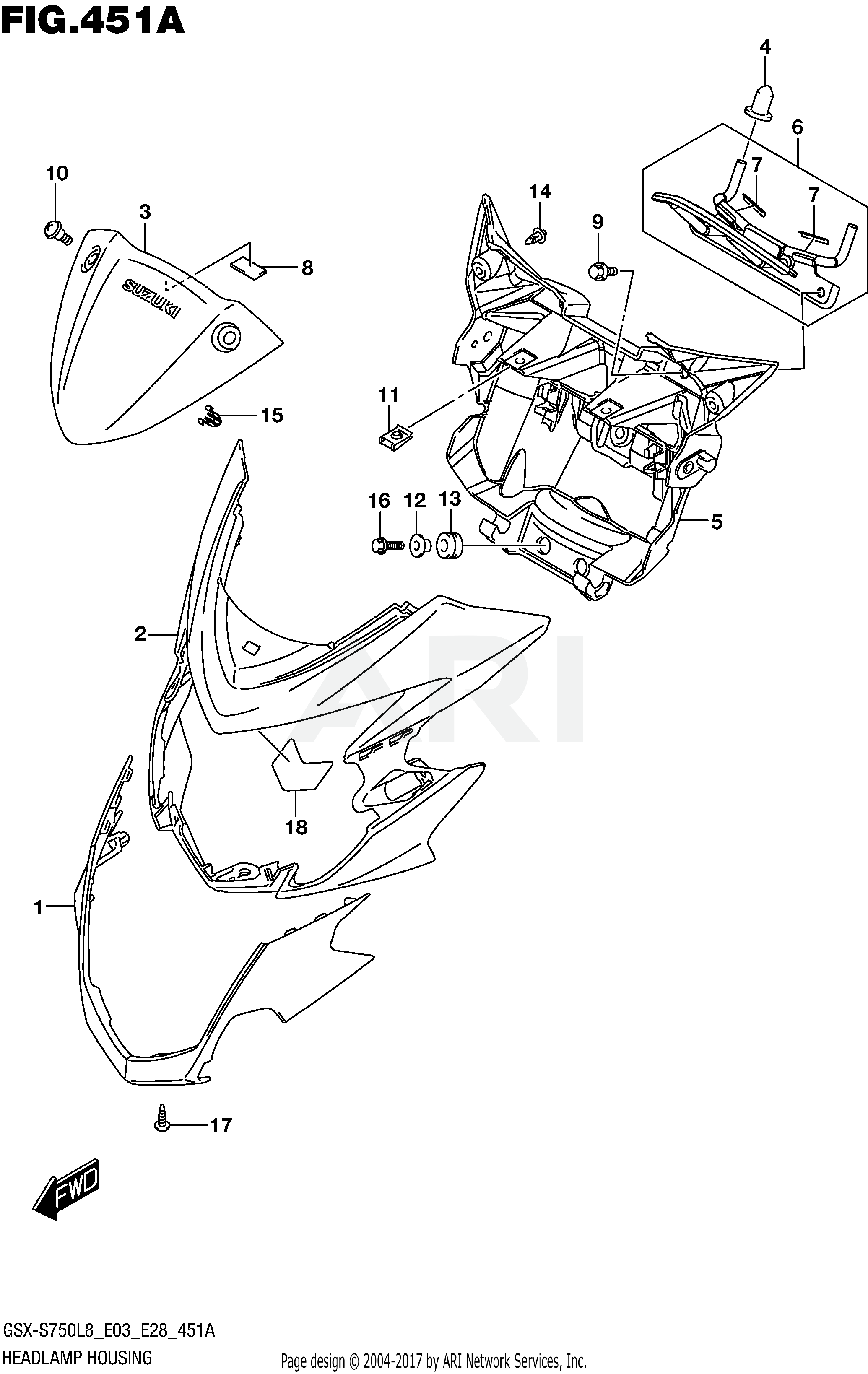 HEADLAMP HOUSING