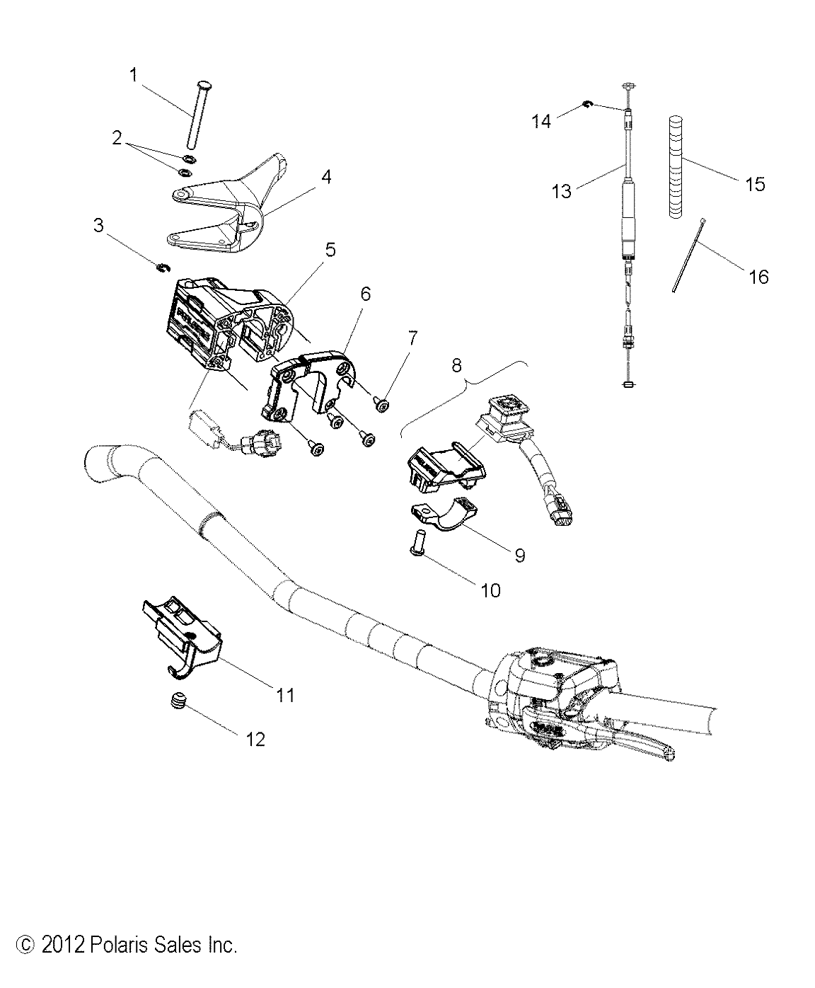 ENGINE, THROTTLE CONTROL ASM. - S13BR6GSA/GSL (49SNOWTHROTTLE13PR)