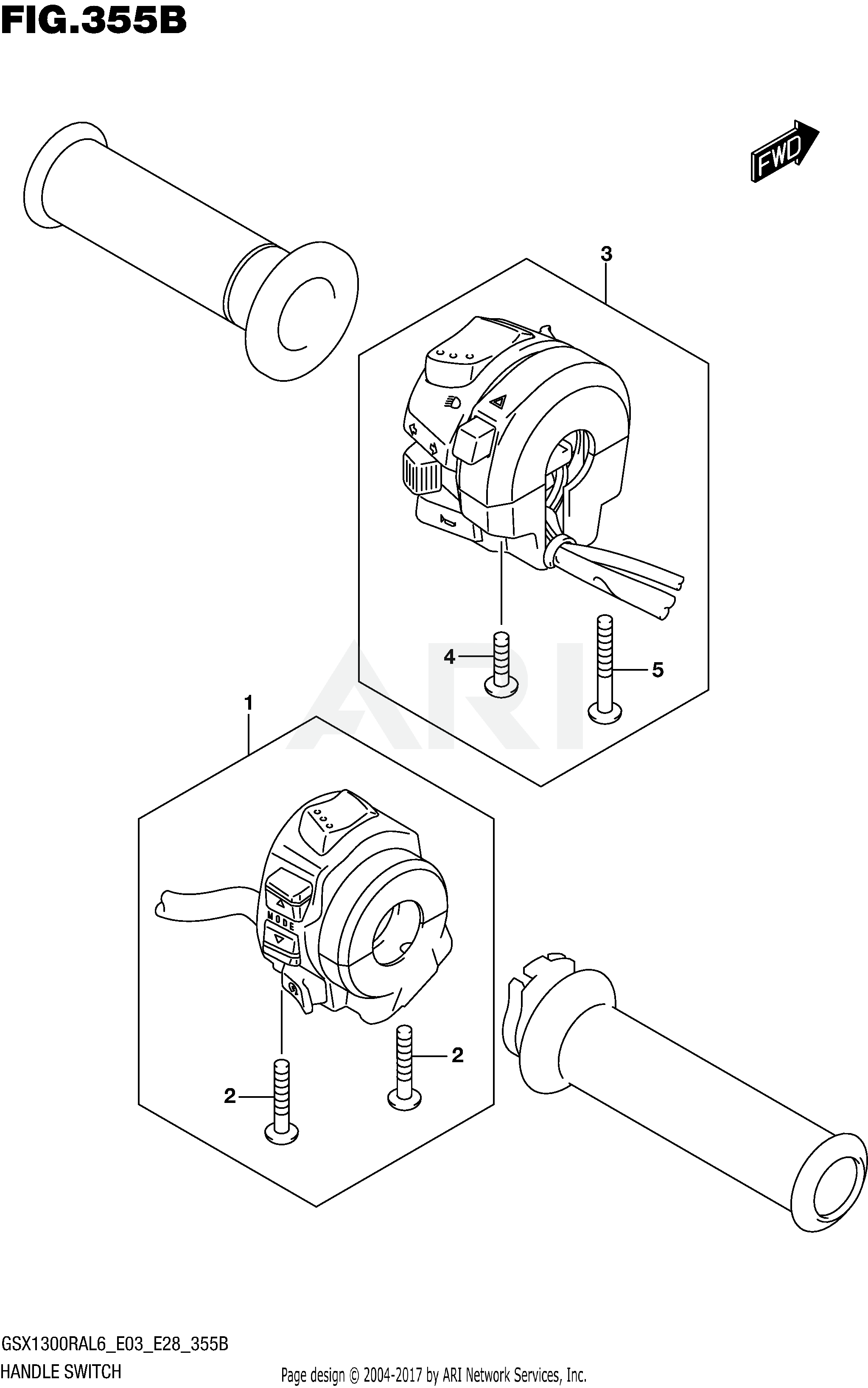 HANDLE SWITCH (GSX1300RAL6 E28)