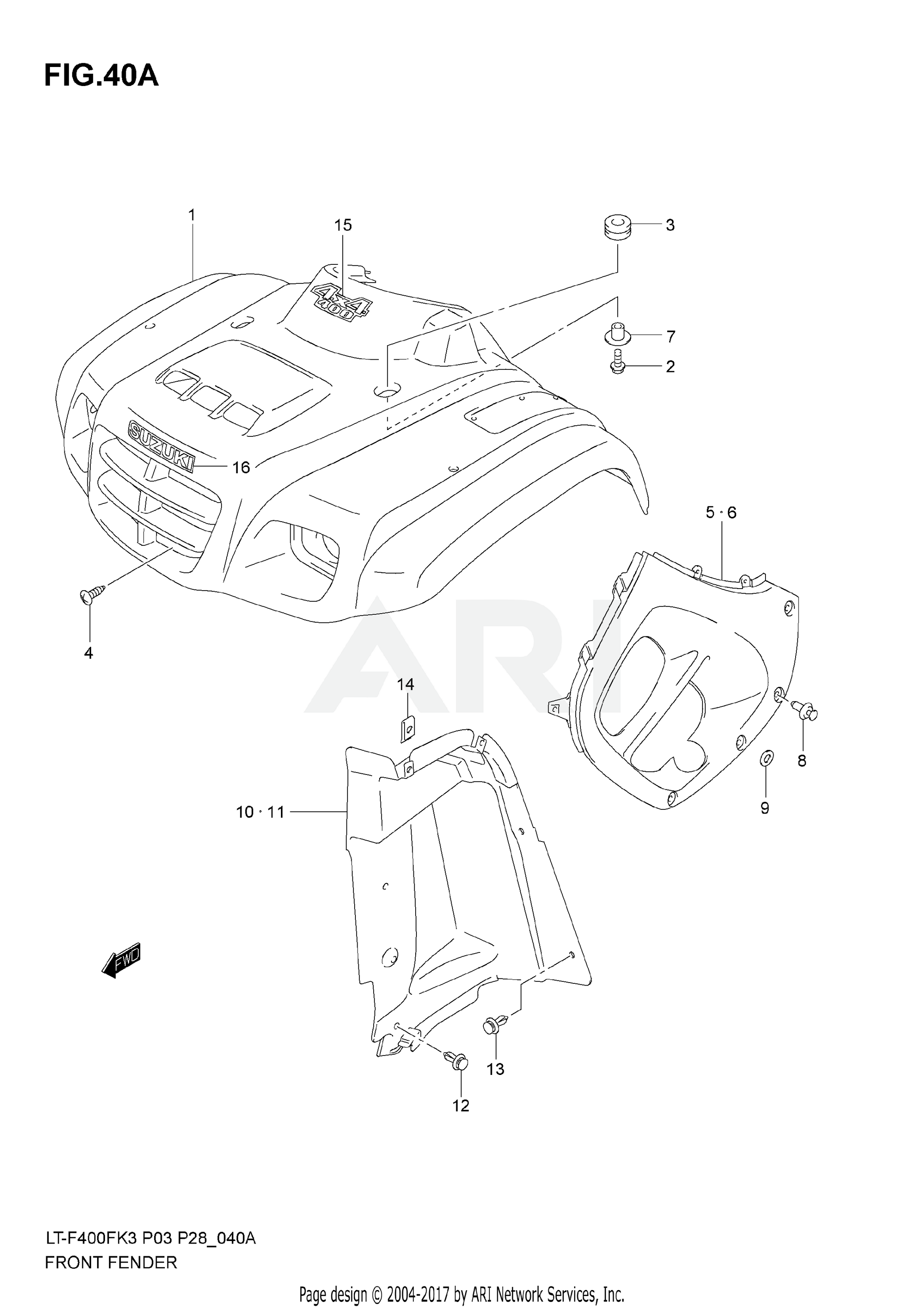 FRONT FENDER (MODEL K4)