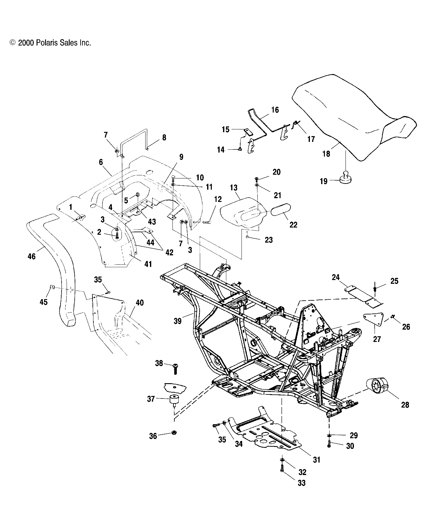 REAR CAB and SEAT - A01CD50AA (4964196419A003)