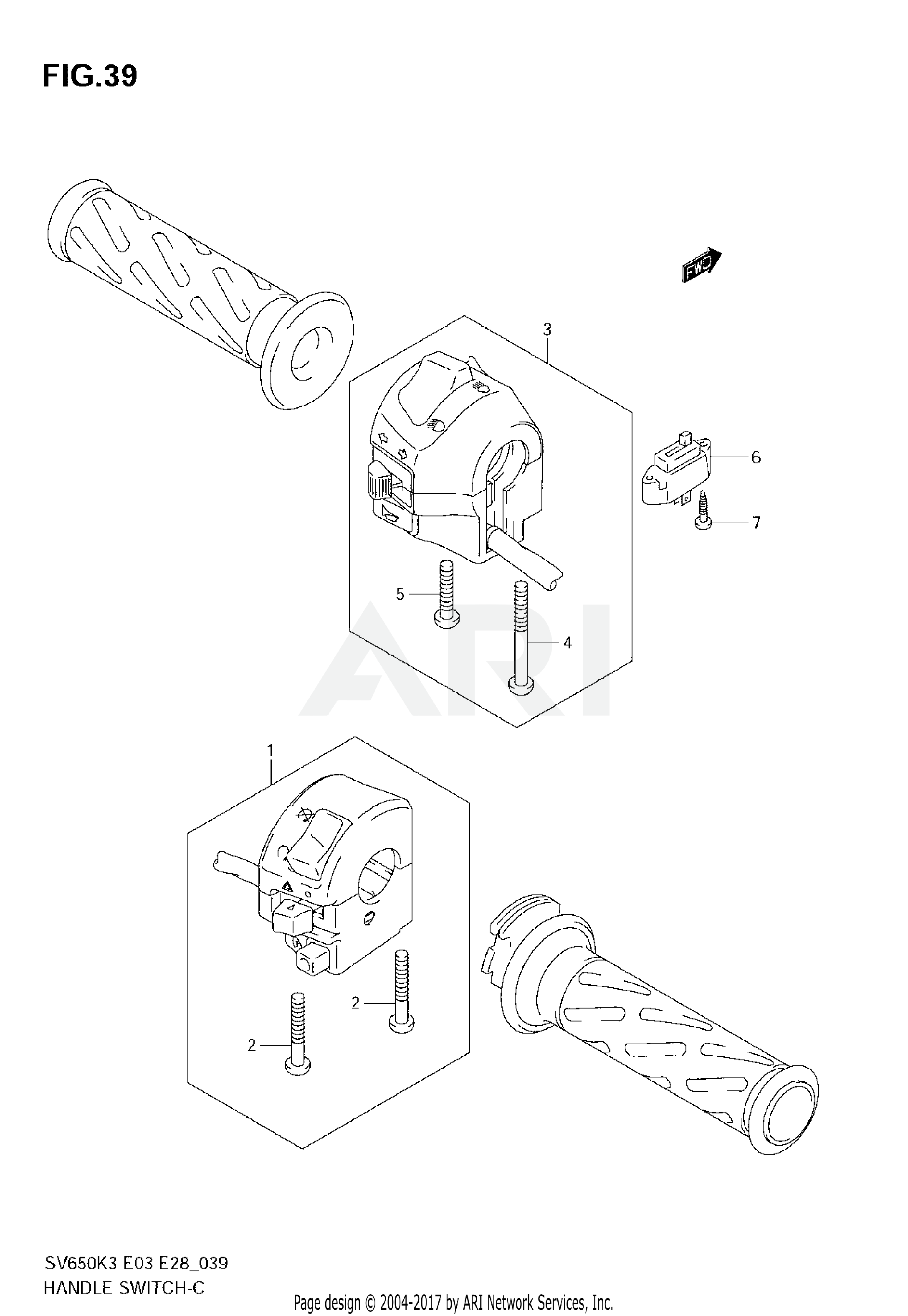 HANDLE SWITCH (SV650SK3/SK4/SK5/SK6/SK7/SAK7)