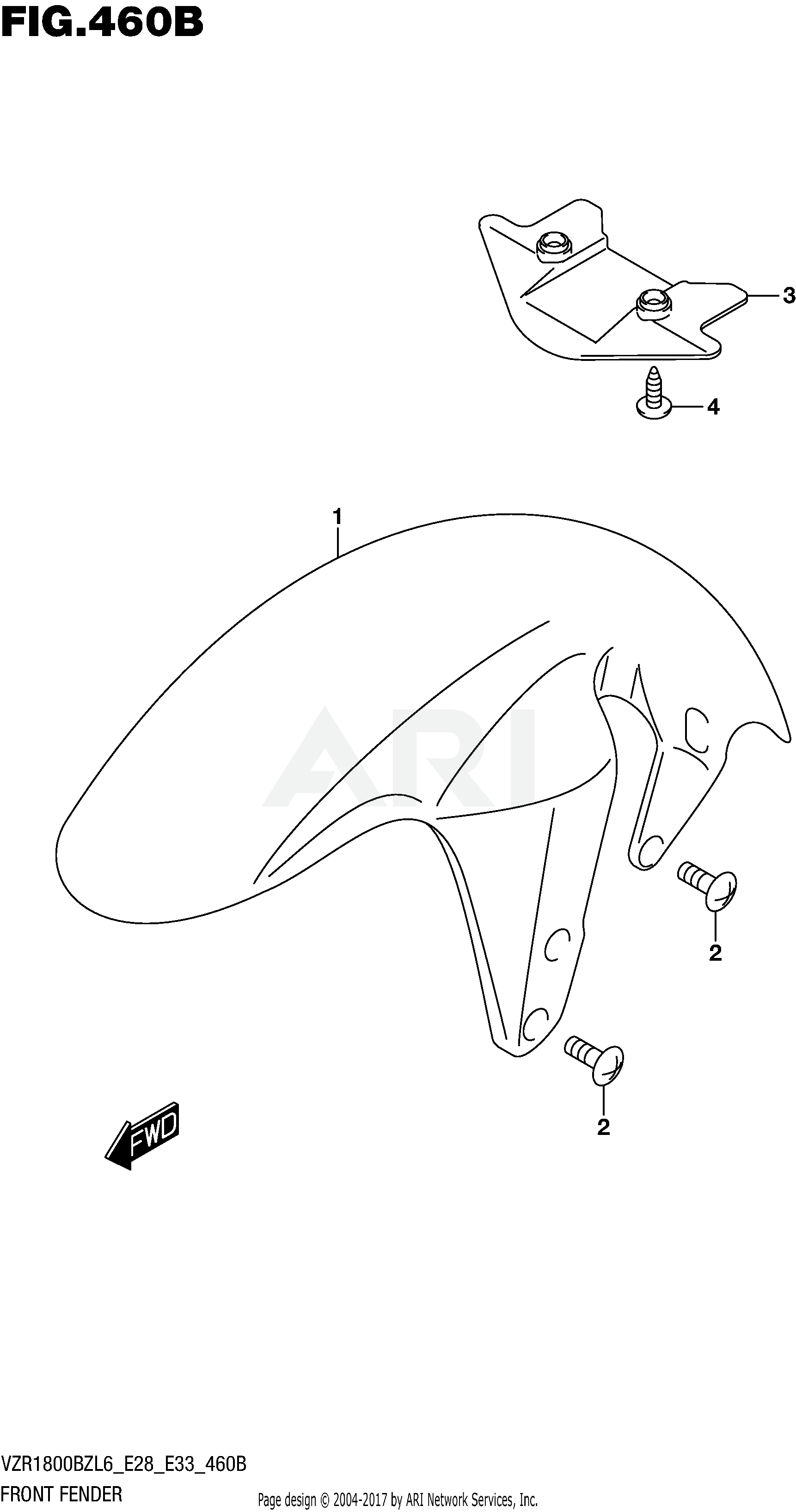 FRONT FENDER (FOR PGZ)  (VZR1800BZL6 E28)