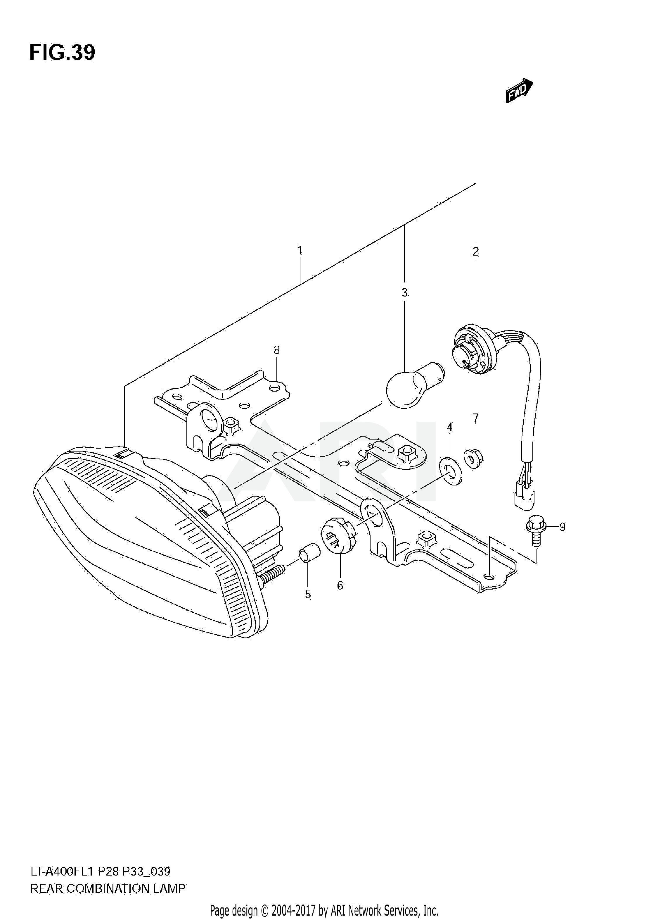 REAR COMBINATION LAMP (LT-A400FL1 E33)