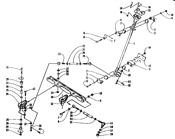 TIE ROD/STEERING POST ASSEMBLY