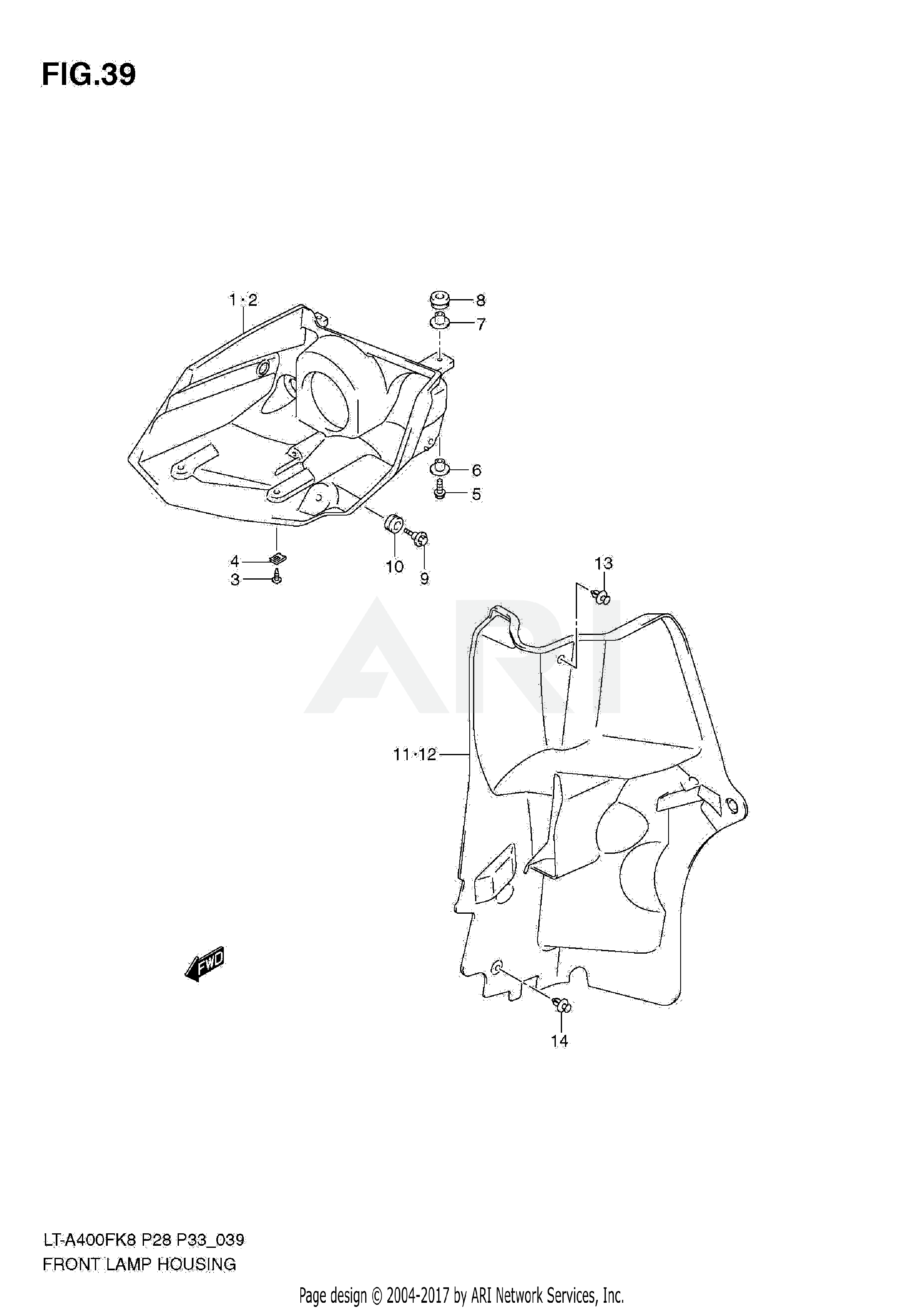 FRONT LAMP HOUSING