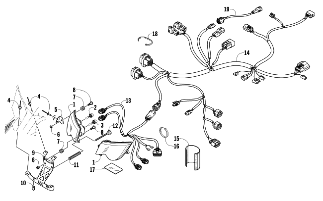 HEADLIGHT AND WIRING ASSEMBLY