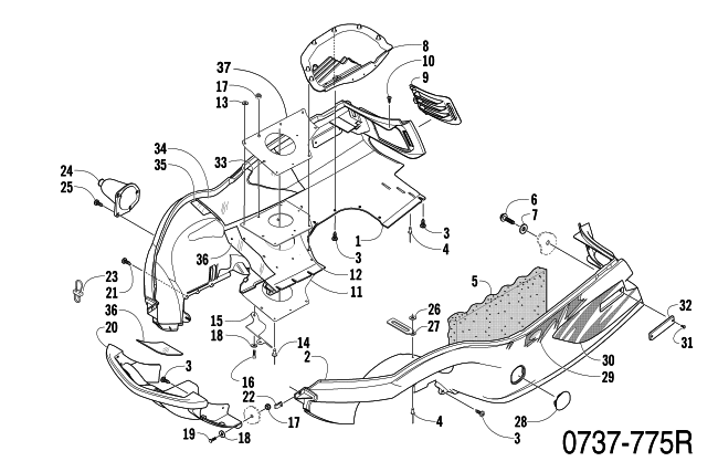 BELLY PAN AND FRONT BUMPER ASSEMBLY